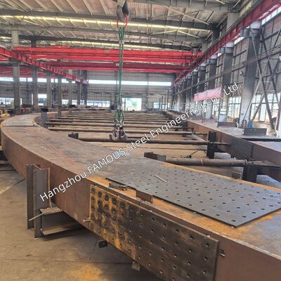 Heavy Steel Arch Bridge Engineered Fully to US AASHTO LRFD20 AISC303 & AWS D1.5 Welding Standards